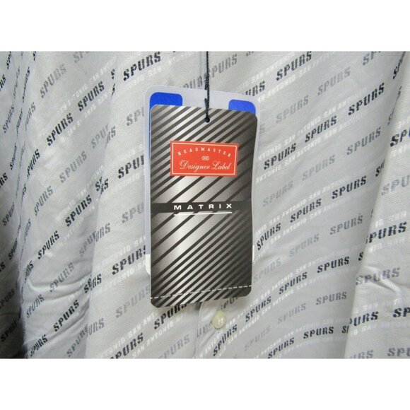 NBA San Antonio Spurs Gray Button Up Dress Shirt XL Long Sleeve Headmaster - Picture 9 of 10